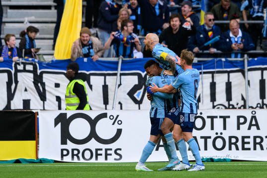 Djurgårdens spelare jublar