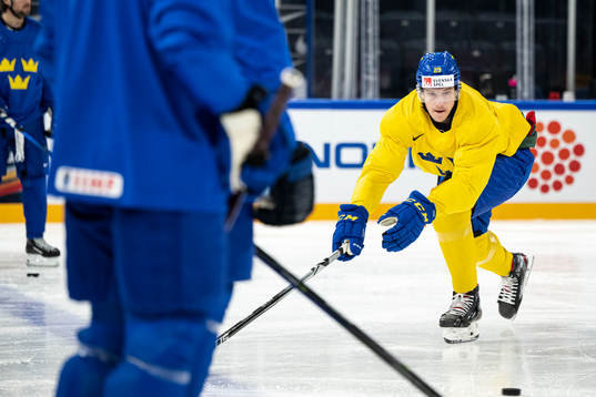 Elmer Söderblom of Sweden at a practice session