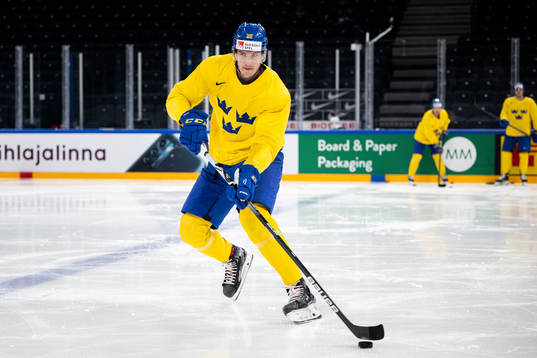 Elmer Söderblom of Sweden at a practice session