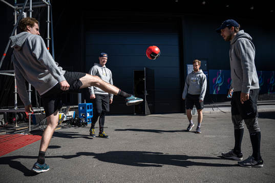 Elmer Söderblom, Anton Bengtsson, Oskar Lang and Henrik