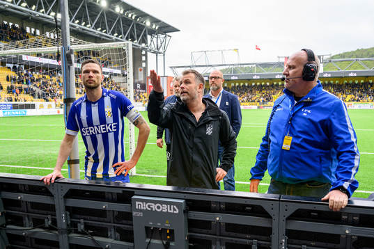 IFK Göteborgs Marcus Berg och tränare Mikael Stahre