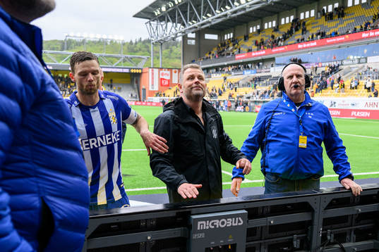 IFK Göteborgs Marcus Berg och tränare Mikael Stahre