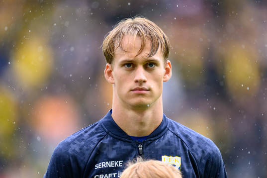 IFK Göteborgs Oscar Vilhelmsson vid lineup innan