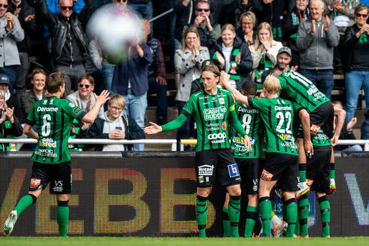 Varbergs Gideon Mensah jublar