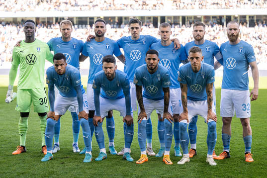 Malmö FFs Ismael Diawara, Ola Toivonen, Isaac Kiese