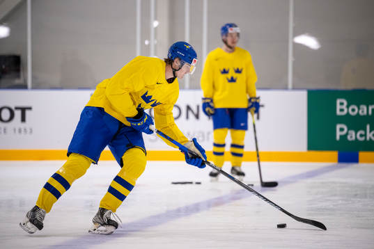 Nils Åman of Sweden at a practice session