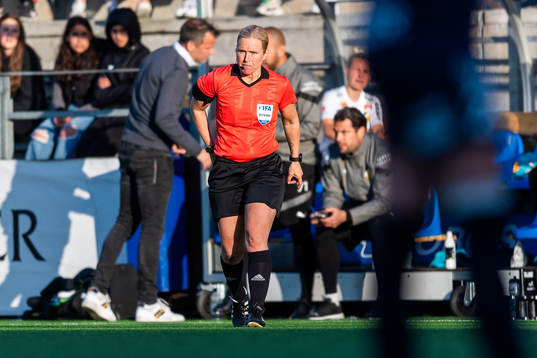 Häckens tränare Robert Vilahamn får rött kort av domare