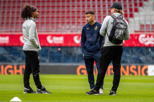 s Jordan Larsson under fotbollsmatchen i Allsvenskan mellan Helsingborg och AIK den 29 maj 2022 i Helsingborg. 