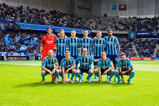 Djurgårdens startelva med målvakt Jacob Widell