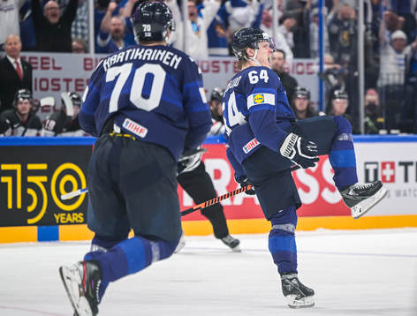 Mikael Granlund of Finland celebrates