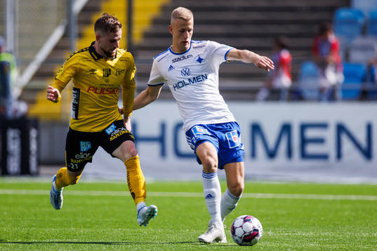 Elfsborgs Rasmus Alm och IFK Norrköpings Filip Dagerstål