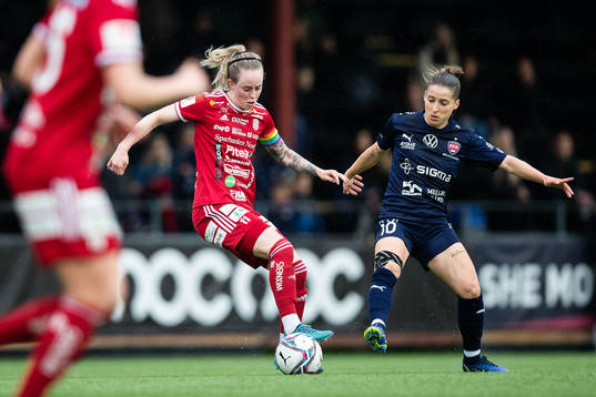 Piteås Cecilia Edlund och FC Rosengårds Jelena Cankovic