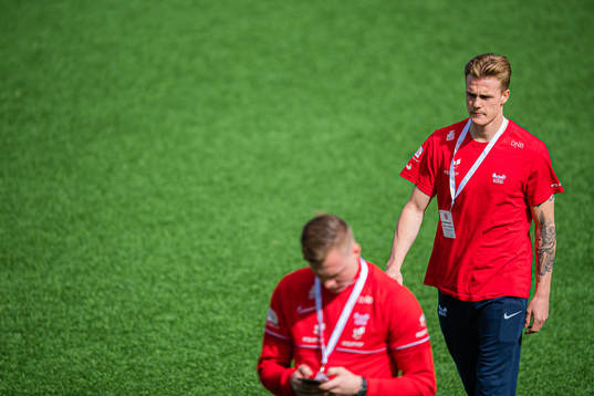 Tobias Christensen of Norway ahead of the UEFA European Under-21 Qualifier football match between Norway and Azerbaijan on June 14, 2022 in Drammen. 