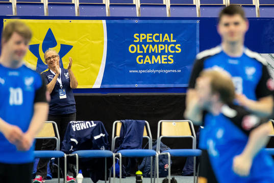 En banderoll med texten Special Olympics Games