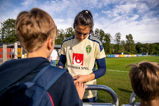 Goalkeeper Zecira Musovic of the Swedish women's national