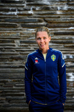 Goalkeeper Jennifer Falk poses for a portrait