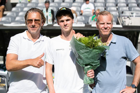 Hammarbys sportchef Jesper Jansson (v) och ordförande