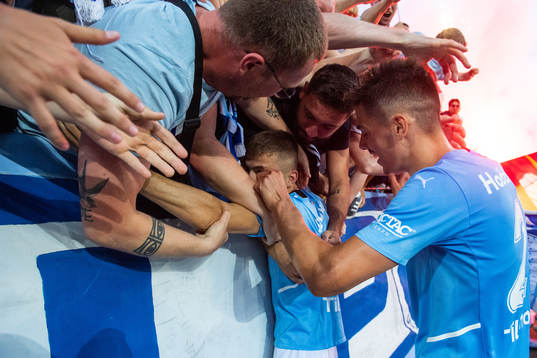 Malmö FFs Patriot Sejdiu jublar efter 2-1