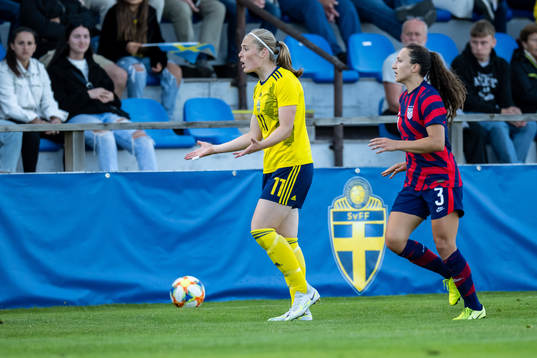 Paulina Nyström of Sweden reacts