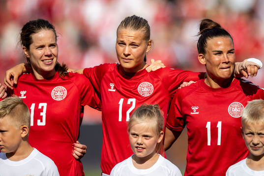 Sofie Junge, Stine Larsen and Katrine Veje of Denmark