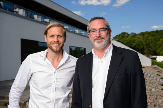 Häckens klubbchef Marcus Jodin och evenemangschef Anders