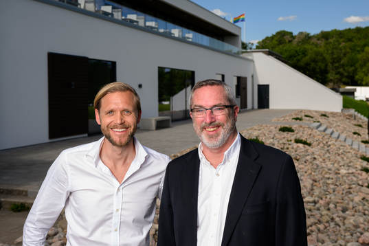 Häckens klubbchef Marcus Jodin och evenemangschef Anders