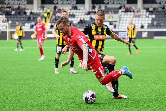 Elfsborgs Rasmus Alm och Häckens Leo Bengtsson