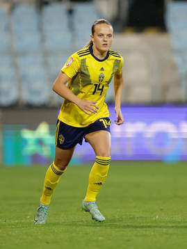 Alma Öberg of Sweden in action