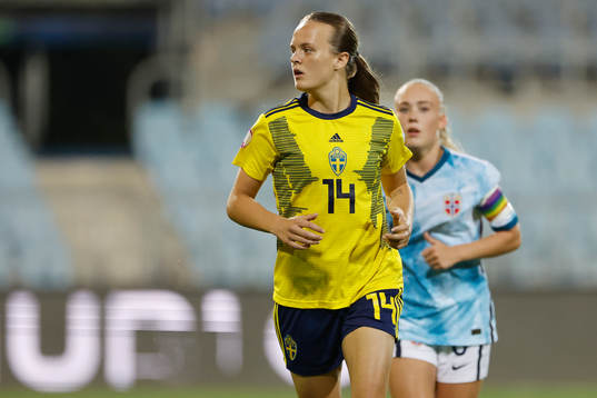 Alma Öberg of Sweden in action