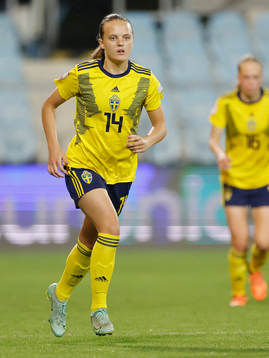Alma Öberg of Sweden in action