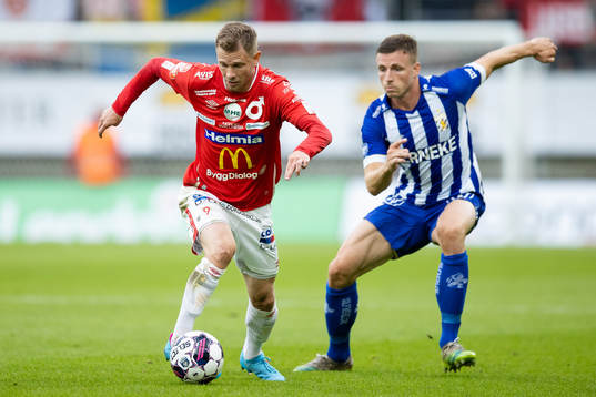 Degerfors Johan Bertilsson och IFK Göteborgs Carl Johansson