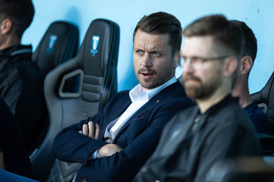 Kari Arnason, sports director  of Vikingur during the UEFA Champions League qualifying match between Malmö FF and Vikingur on July 5, 2022 in Malmö. 
