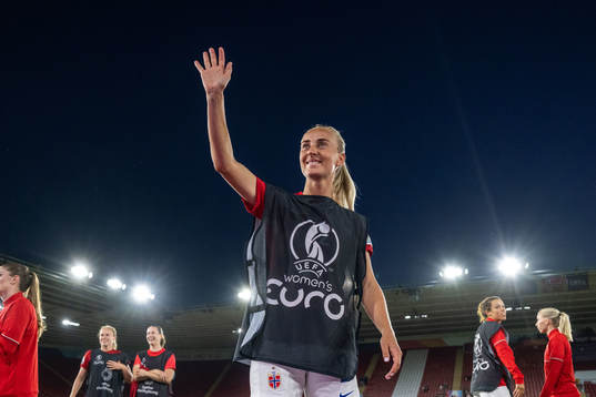 Anja Sønstevold of Norway celebrates