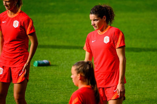 Renate Dominique during a training session with the Holland during the UEFA Women's Euro 2022 Championship on July 8, 2022 in Sheffield. 
