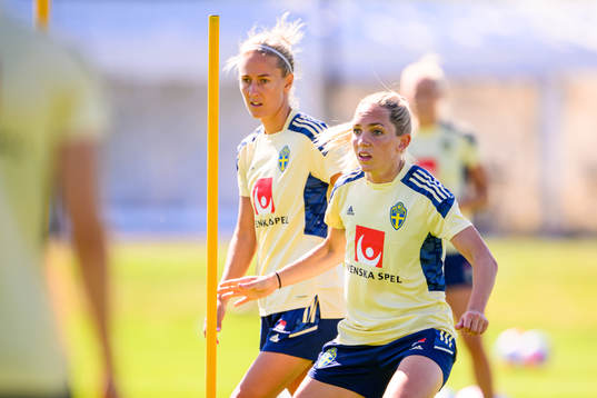 Elin Rubensson of the Swedish national football team at a