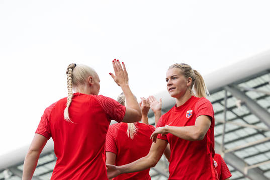 Ada Hegerberg of Norway ahead of the UEFA Women's Euro 2022 group stage match between England and Norway on July 11, 2022 in Brighton. 