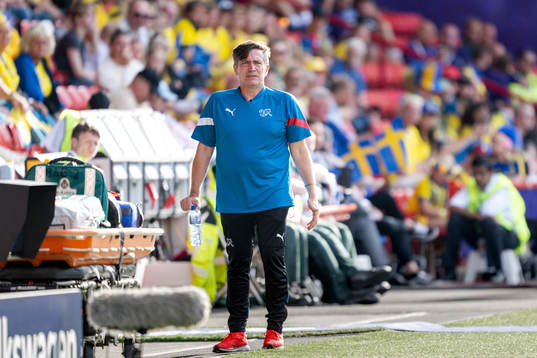 Head coach Nils Nielsen, head coach of Switzerland