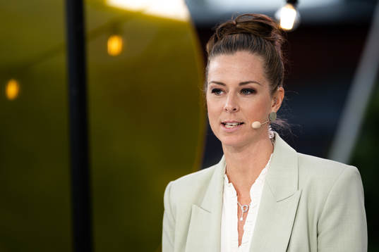 Lotta Schelin i Tv4/Cmores EM-studio