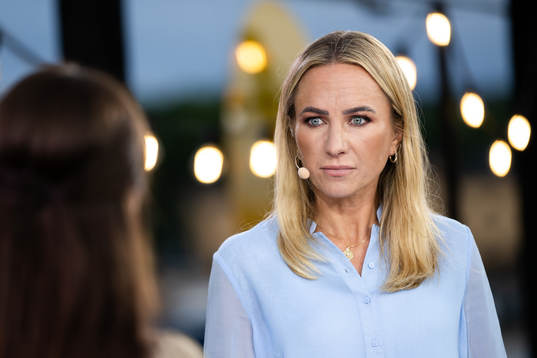 Frida Nordstrand i Tv4/Cmores EM-studio
