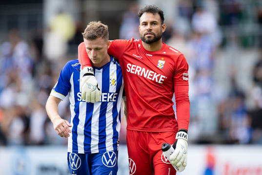 IFK Göteborgs Carl Johansson och målvakt Warner Hahn