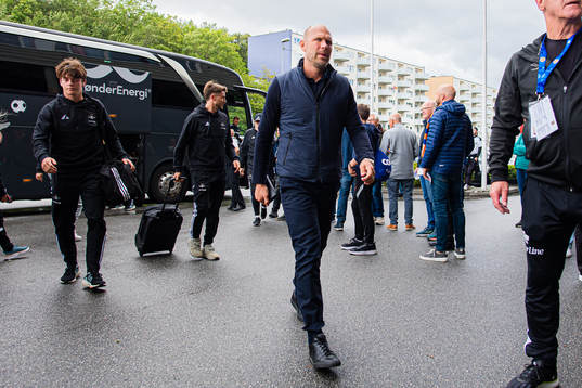 Mikael Dorsin, sports director of Rosenborg, arrives ahead of the Eliteserien match between Aalesund and Rosenborg on July 17, 2022 in Ålesund.