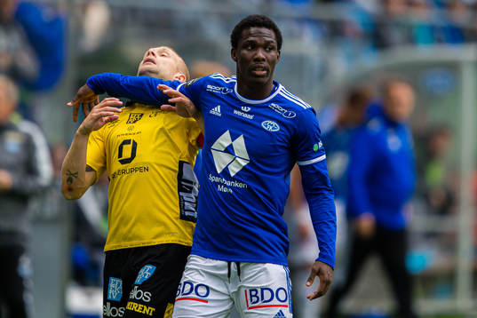 Johan Larsson of Elfsborg and Datro David Fofana of Molde
