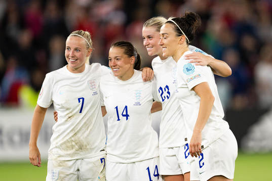 Beth Mead, Fran Kirby , Alessia Russo and Lucy Bronze of
