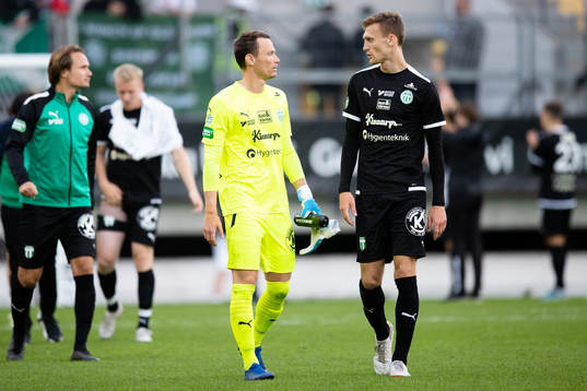 Västerås målvakt Anton Fagerström och Viktor Granath