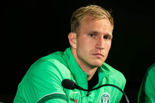 Goalkeeper Edvinas Gertmonas of Zalgiris Vilnius