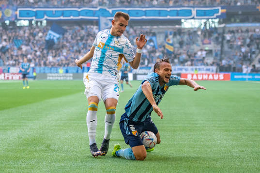 Matija Frigan of Rijeka and Pierre Bengtsson of Djurgården