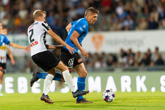 Landskronas Johan Rapp och Halmstads Mikael Boman