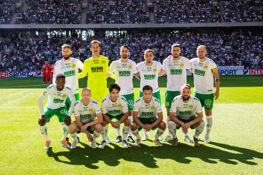 Hammarbys startelva med Simon Sandberg, målvakt Davor