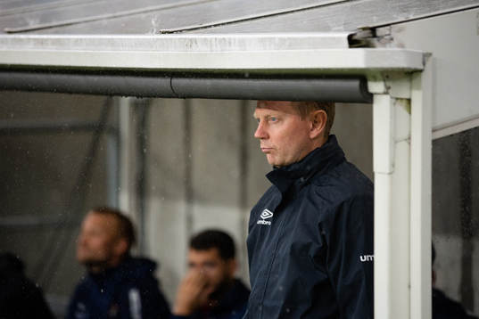 Örgrytes tränare Brynjar Gunnarsson innan  fotbollsmatchen i Superettan mellan Örgryte och AFC Eskilstuna den 4 augusti 2022 i Göteborg. 