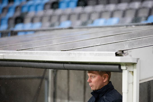 Örgrytes tränare Brynjar Gunnarsson innan  fotbollsmatchen i Superettan mellan Örgryte och AFC Eskilstuna den 4 augusti 2022 i Göteborg. 